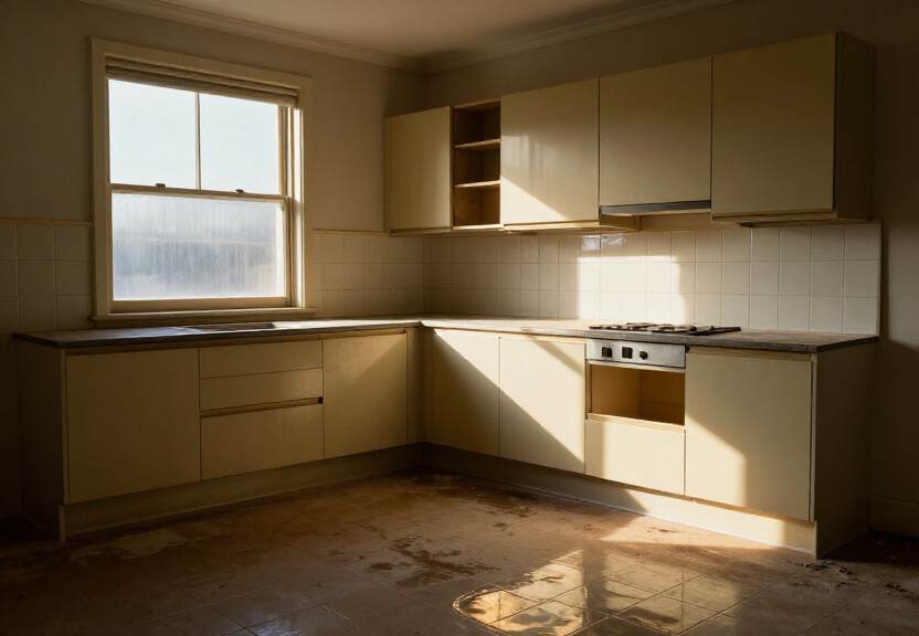 Dry and sanitised basement after flood restoration
